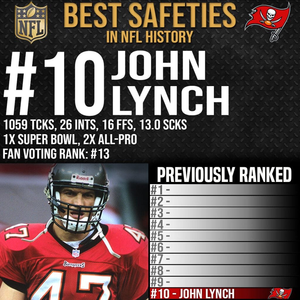 Best Safeties Ever - #10 John Lynch