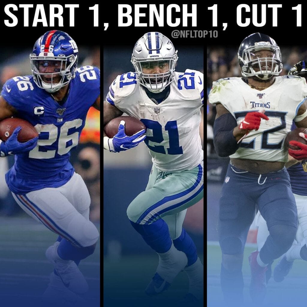 Start 1, Bench 1, Cut 1 - 2020 Running Backs Edition