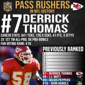 NFL Top 10 Best Pass Rushers Ever - #7 Derrick Thomas
