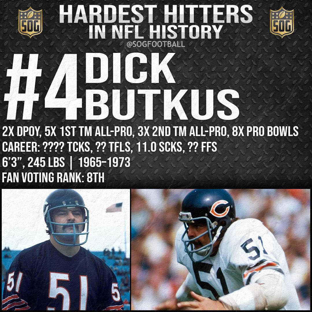 Top 10 Hardest Hitters in NFL History - #4 Dick Butkus
