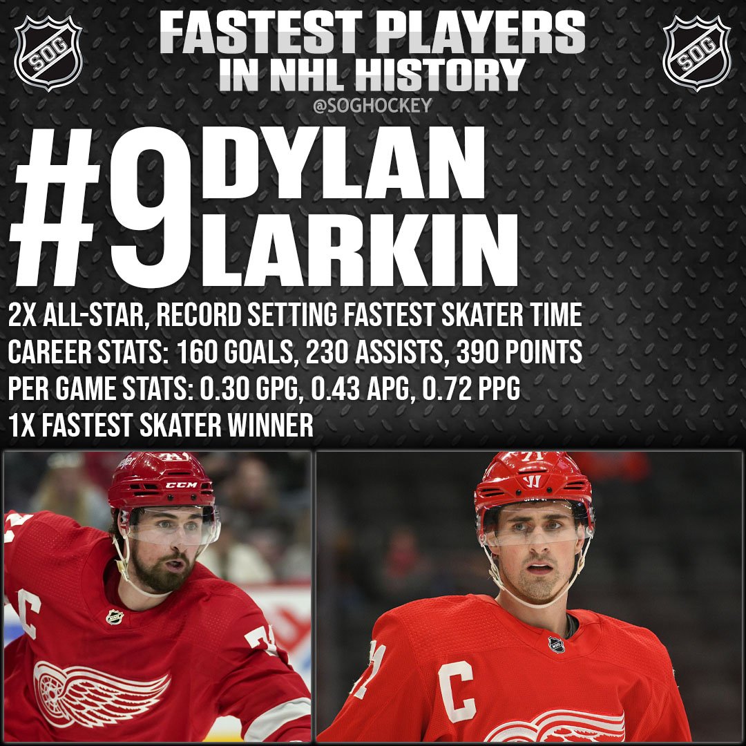 Top 10 Fastest Players in NHL History - #9 Dylan Larkin