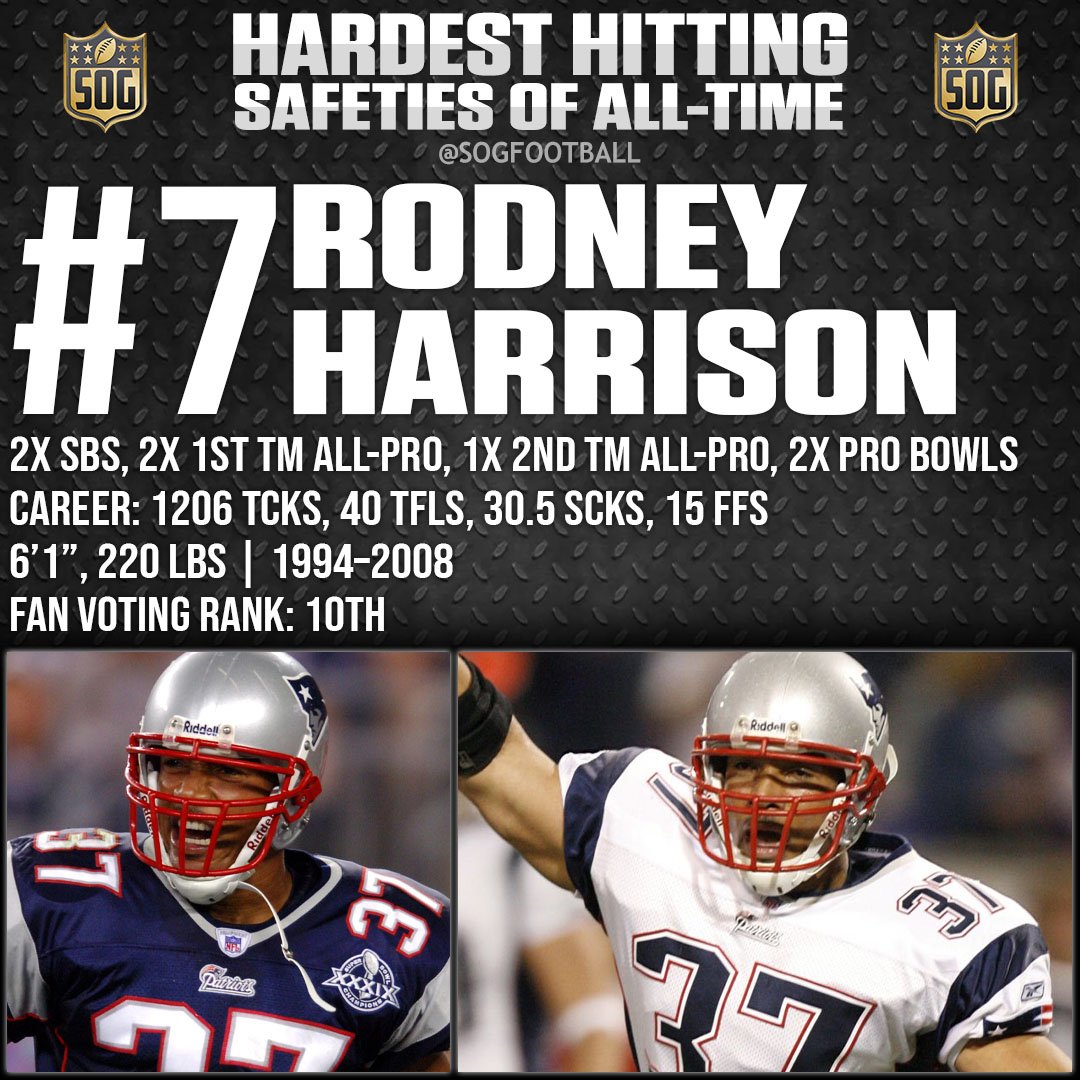 Top 10 Hardest Hitting Safeties of All-Time - #7 Rodney Harrison