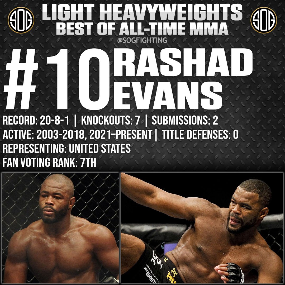 Top 10 Best Light Heavyweight Fighters in MMA History #10 Rashad Evans