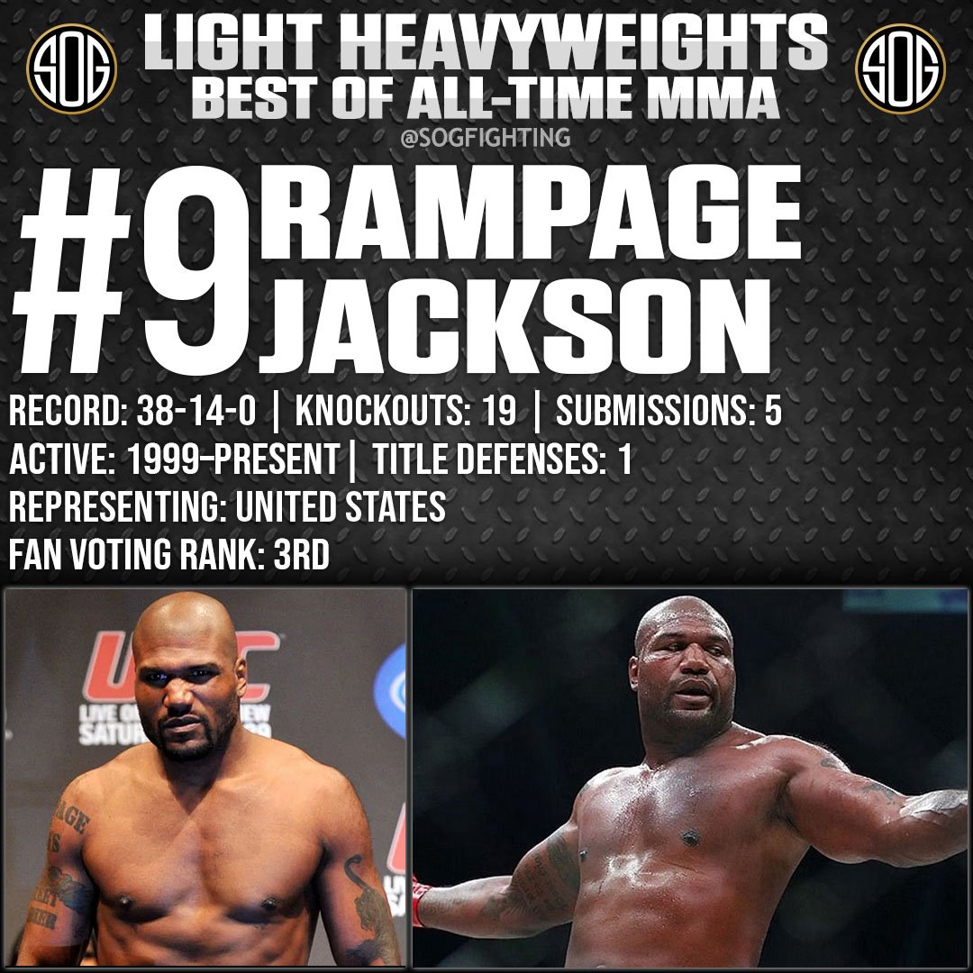 Top 10 Best Light Heavyweight Fighters in MMA History #9 Rampage Jackson