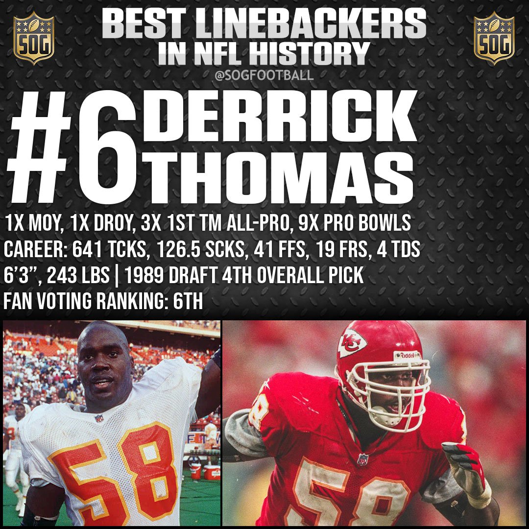 Top 10 Best Linebackers in NFL History - #6 Derrick Thomas