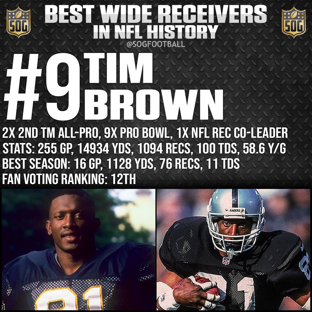 Top 10 Best Wide Receivers Ever Ever in NFL History - #9 Tim Brown
