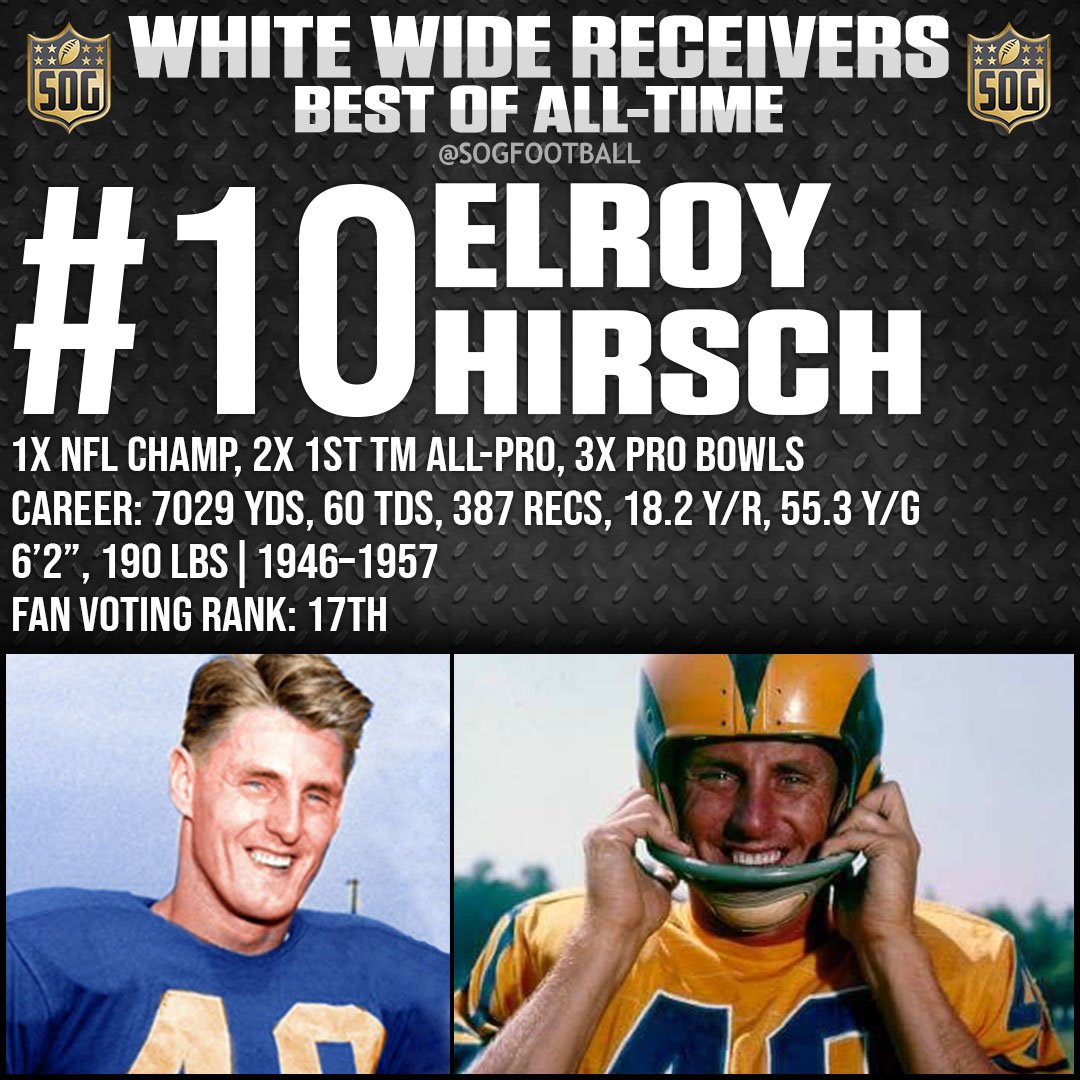 Top 10 Best White Wide Receivers in NFL History - #10 Elroy Hirsch