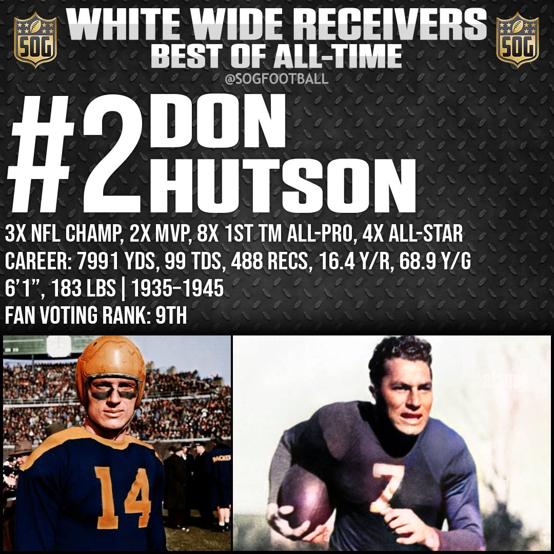 Top 10 Best White Wide Receivers in NFL History - #2 Don Hutson
