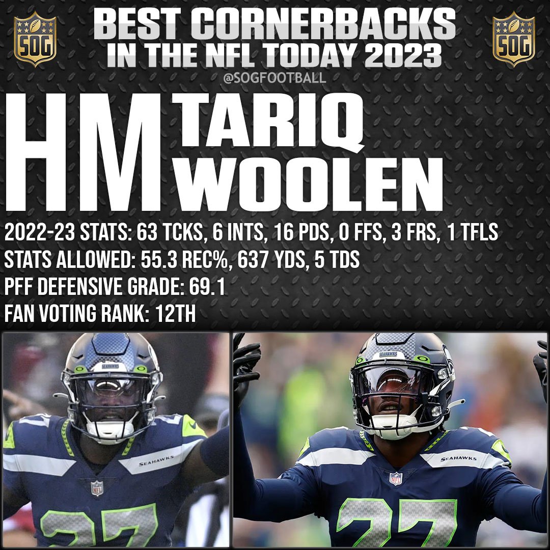 Top 10 Best Cornerbacks in the NFL Today 2023 Prediction - Honorable Mention Tariq Woolen