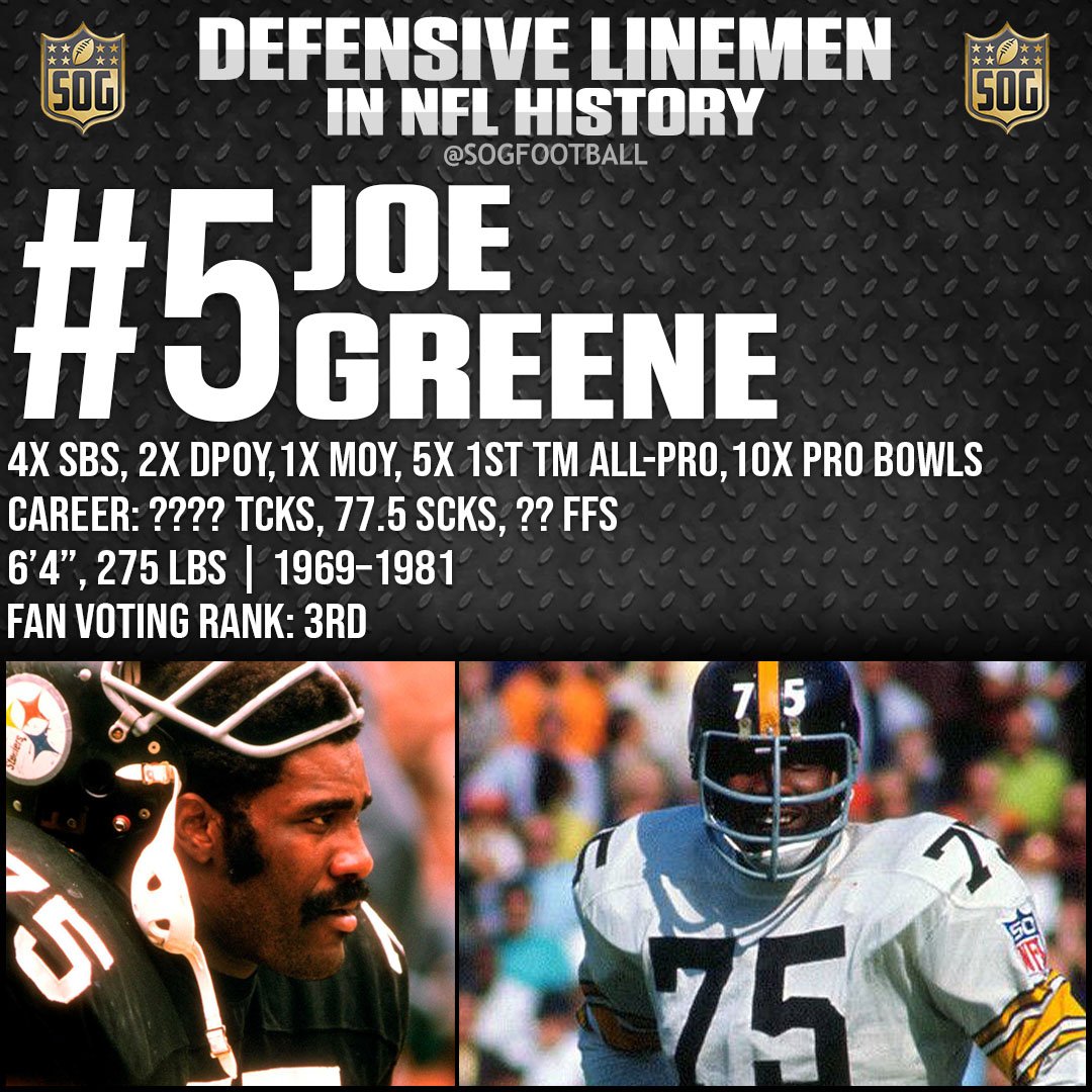 Top 10 Best Defensive Linemen Ever in NFL History - #5 Joe Greene