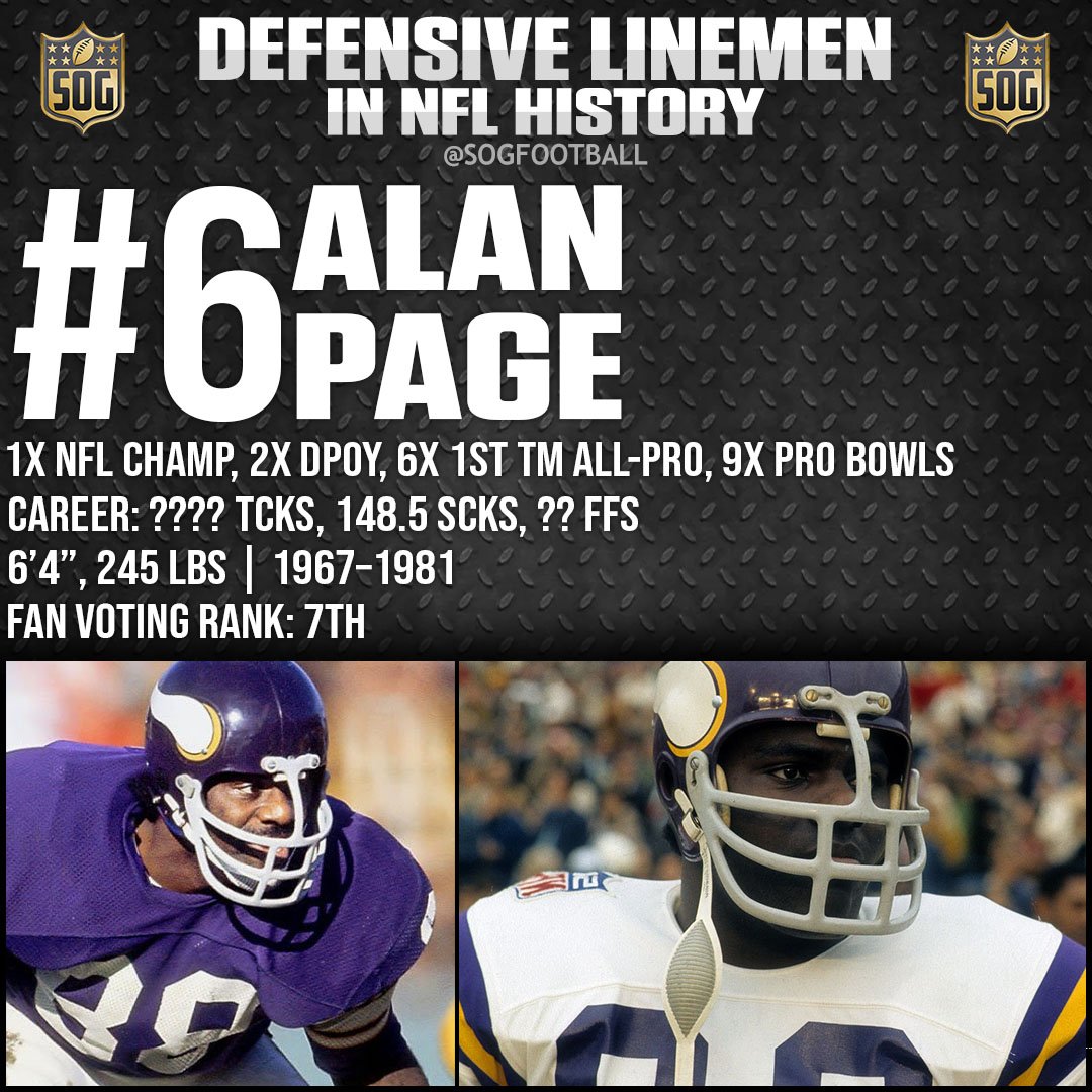 Top 10 Best Defensive Linemen Ever in NFL History - #6 Alan Page
